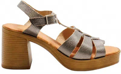 Eric Michael Women's Misha Open Toe Heeled Sandals In Pewter In Gray
