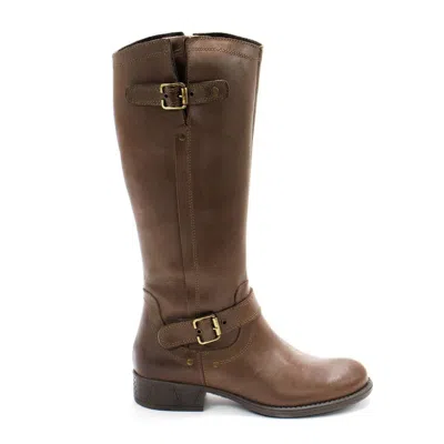 Eric Michael Women's Montana Knee-high Leather Boot In Brown In Animal Print