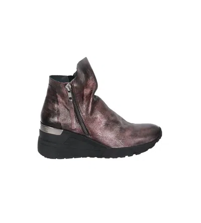 Eric Michael Women's Nancy Wedge Boot In Bordeaux Metallic In Multi