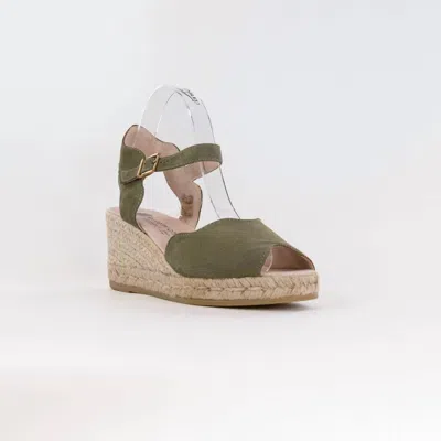 Eric Michael Women's Roundy Sandal In Khaki In Green