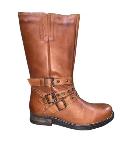 Eric Michael Women's Sienna Moto Boots In Tan In Brown