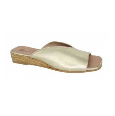 Eric Michael Women's Tiana Tamara Slide Dressy Leather Sandals In Gold In Multi