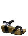 Eric Michael Women's Veda Strap Wedge Sandals In Black In Black