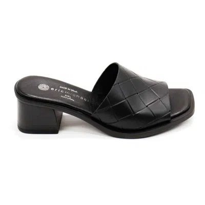 Eric Michael Women's Vicky Slip-on Leather Heels In Black
