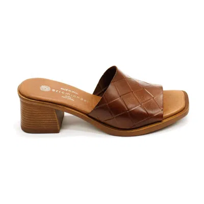 Eric Michael Women's Vicky Slip-on Leather Heels In Tan In Animal Print