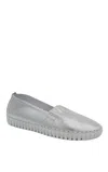 Eric Michael Yvette Leather Athleisure Flat In Silver