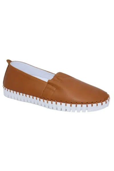 Eric Michael Women's Yvette Sneaker In Cognac Leather In Brown