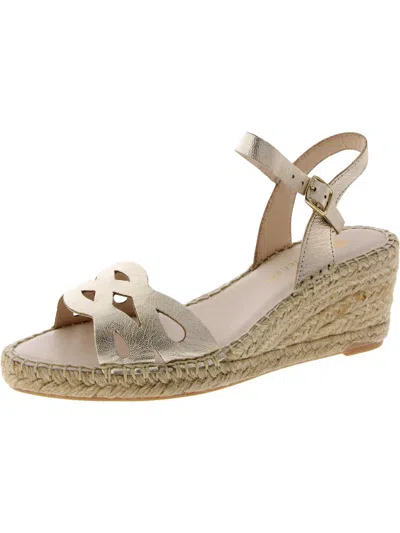 Eric Michael Womens Metallic Ankle Strap Wedge Sandals In Multi
