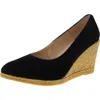 Eric Michael Womens Suede Espadrille Wedge Heels In Black