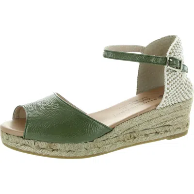 Eric Michael Womens Woven Leather Espadrilles In Multi