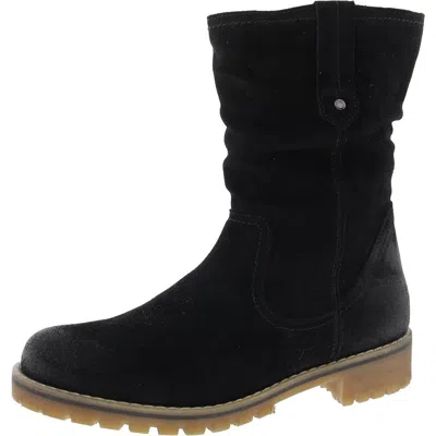 Eric Michael Womens Zipper Ankle Boots In Black