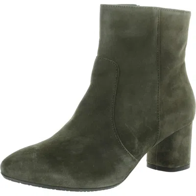 Eric Michael Womens Zipper Suede Booties In Grey