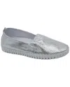 Eric Michael Yvette Leather Athleisure Flat In Silver