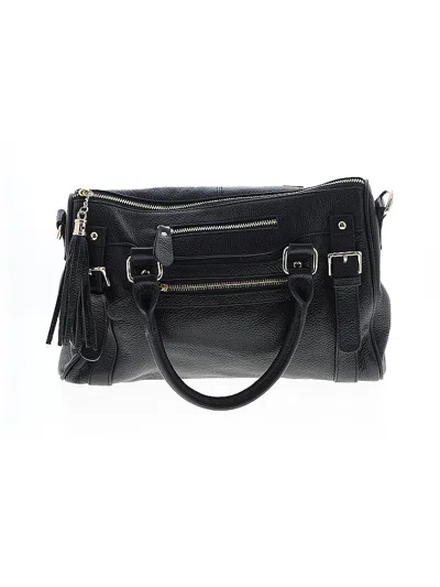 Pre-owned Erica Anenberg Leather Satchel In Black