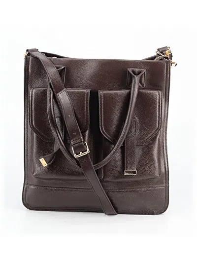 Pre-owned Erica Anenberg Leather Satchel In Brown
