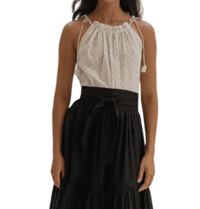 Erica Wilson Bali Halter Top In Natural Dark Navy In Neutral