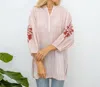 Erica Wilson Cliffside Tunic In Red Cabana Stripe