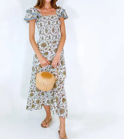 Erica Wilson Coast Wrap Skirt In Florence Floral In Multi