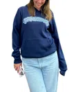 Erica Wilson Endless Summer Edgartown Hoodie In Navy In Blue
