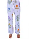 Erica Wilson Flared Beach Pants In Bartletts Floral Multi In Multi