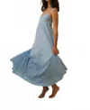 Erica Wilson Karina Lace Back Dress In Helio Blue In Blue