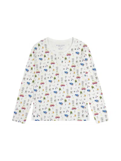 Erica Wilson Long Pajama Set In Cisco Ipj In Multi
