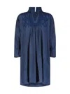 Erica Wilson Sofia Mini Dress In Navy In Blue