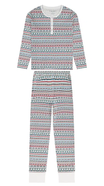 Erica Wilson Women's Long Pajama Set In Stroll In Multi