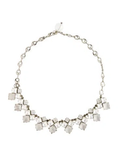 Pre-owned Erickson Beamon Crystal Chain Necklace, 18" In Multi