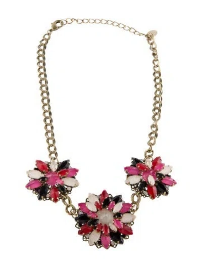 Pre-owned Erickson Beamon Crystal Collar Necklace, 21.5" In Multi