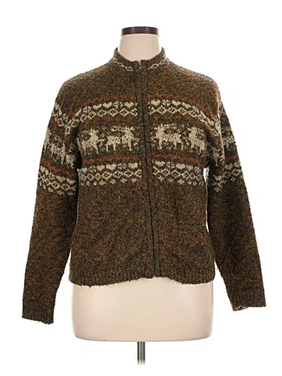 Pre-owned Erika Cardigan Sweater In Brown