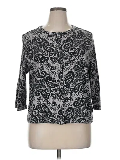 Pre-owned Erika Cardigan Sweater In Silver