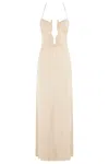 Erika Cavallini Cut-out Dress In Almond Cream