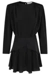 Erika Cavallini Tiered-skirt Mini Dress In Black
