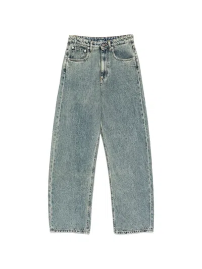 Erika Cavallini Acid-wash Jeans In Blue