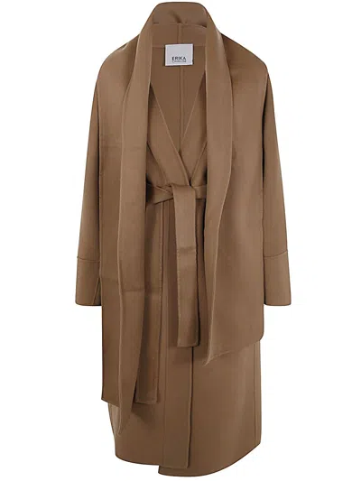 Erika Cavallini Adele Coat In Brown