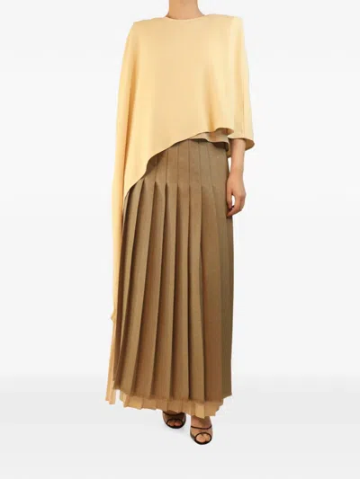 Pre-owned Erika Cavallini Asymmetric Blouse In Brown