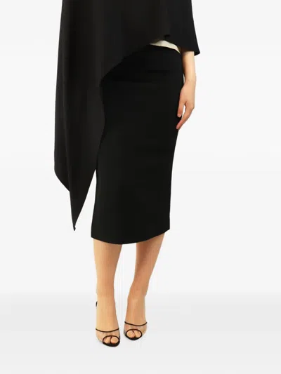 Pre-owned Erika Cavallini Asymmetric Draped Cape In Black