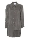 Erika Cavallini Asymmetric Long-sleeved Shirt In Gray