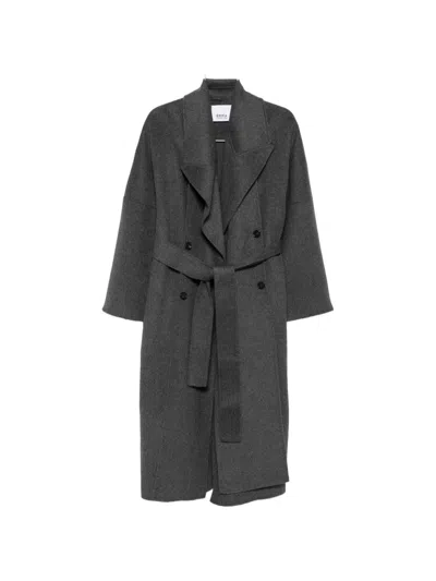 Erika Cavallini Belted Coat In Black