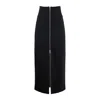 Erika Cavallini Nicla Zipped Midi Skirt In Black