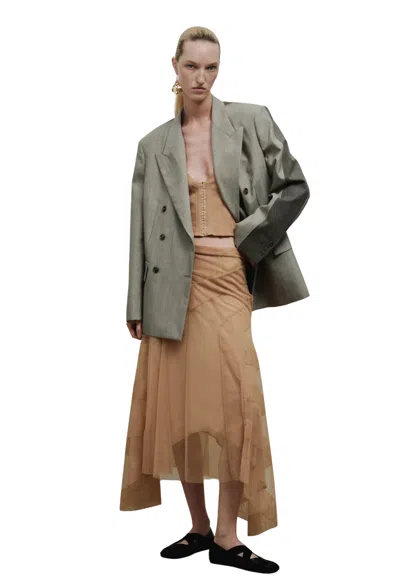 Erika Cavallini Blazer Woman  Bicolor In Brown