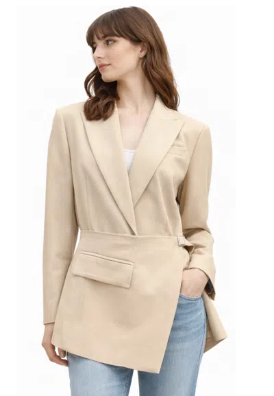 Erika Cavallini Blazer Woman  Square Shoulder In Neutral
