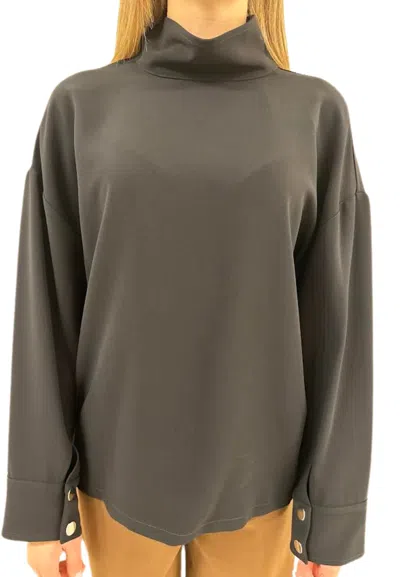 Erika Cavallini Blue Closure Woman  Silver Buttons In Black