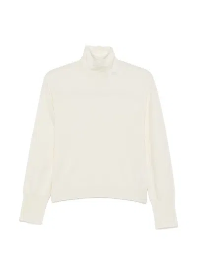 Erika Cavallini Boris Button-back Roll-neck Sweater In White
