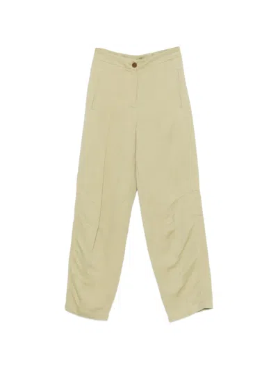 Erika Cavallini Button Detail Trousers In Green