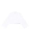 Erika Cavallini Button-down Cropped Shirt In White