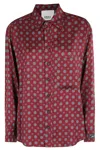 Erika Cavallini Patterned Button-down Shirt In Red