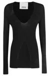 Erika Cavallini Long-sleeved Sweater In Nero