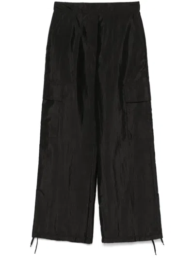 Erika Cavallini Cargohose Mit Streifendetail In Schwarz